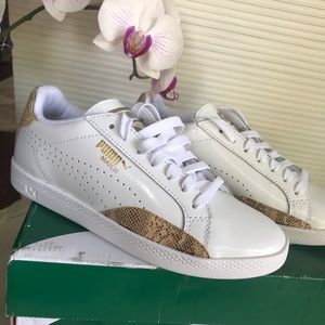 NWT Puma Match Lo Pnt Snake White-Gold 6
